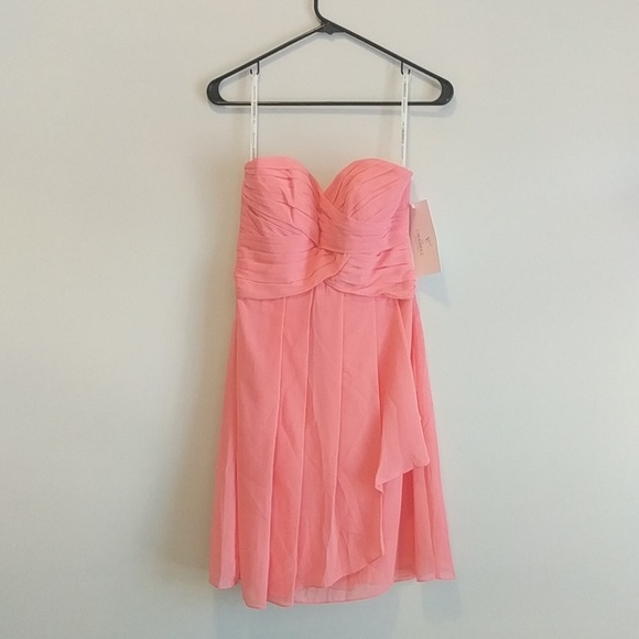 NWT coral colored strapless dress - Picture 1 of 4